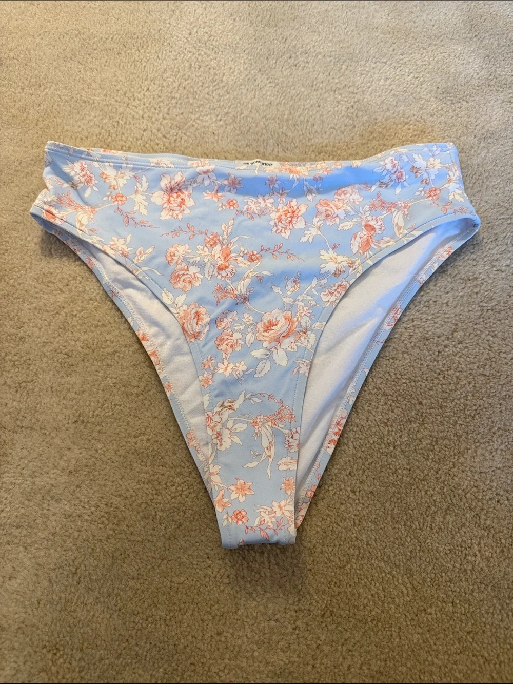 💥3/$20 WeWoreWhat Light Blue & Peach Floral Bikini Bottoms